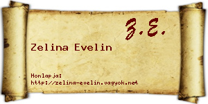 Zelina Evelin névjegykártya